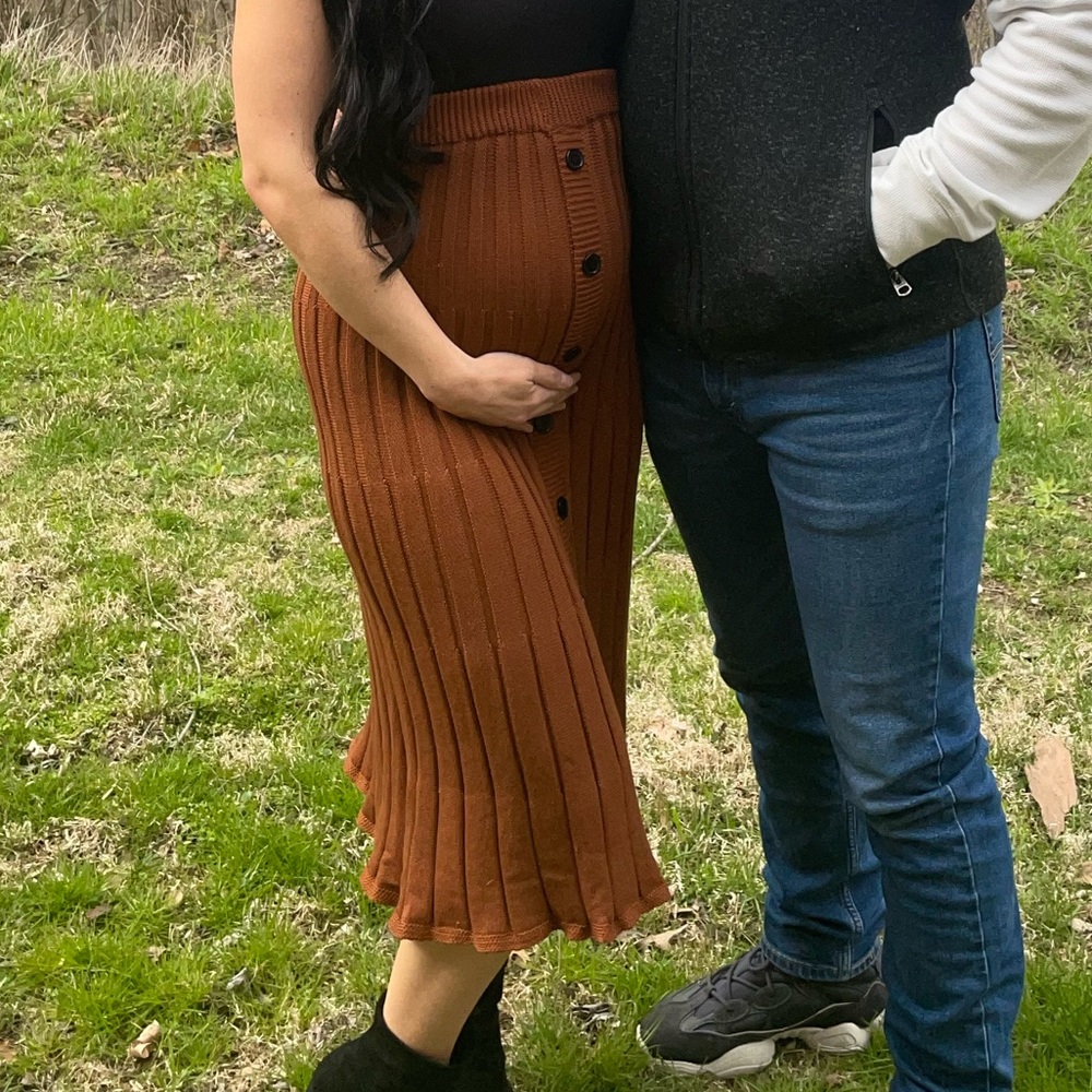 Brown Midi Skirt